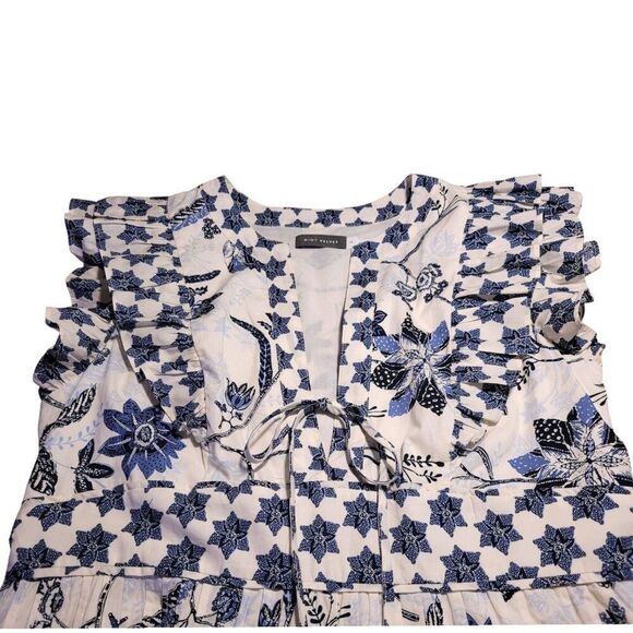 Mint Velvet Cottage Coastal Cowgirl Prairie Boho Cottage Ruffle Tier Midi Dress - Picture 5 of 10